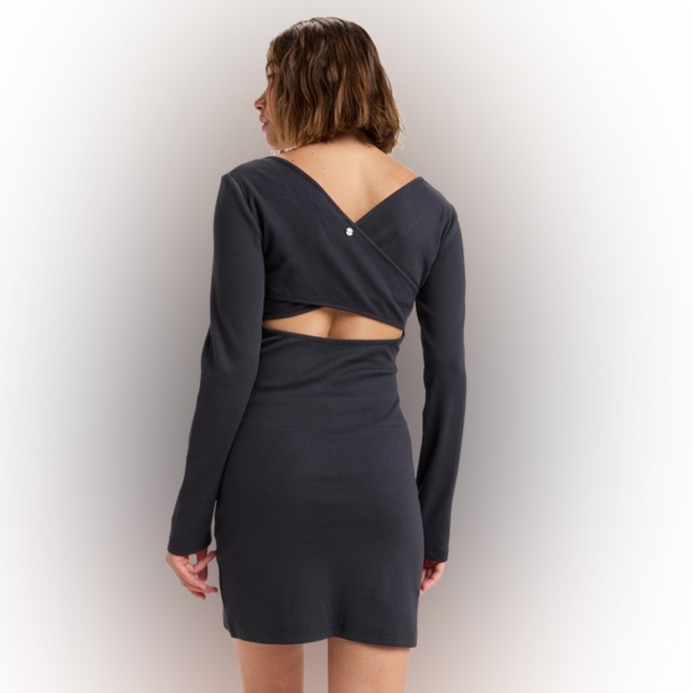Roxy Good Keepsake Long Sleeve Mini Dress In Color Phantom Size Small